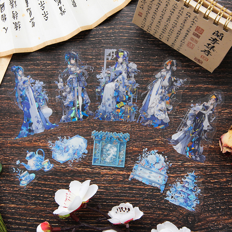Embellishments For Scrapbooking - 10 pcs Vintage Chinese style cartoon