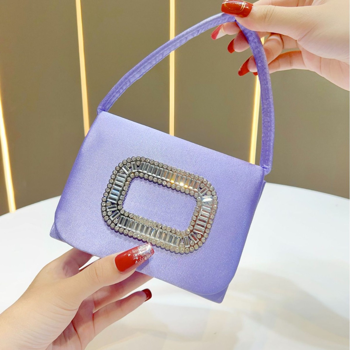 Luxury Mini Square Handbag Wom - đánh giá và giá Tassel Fringe Trim