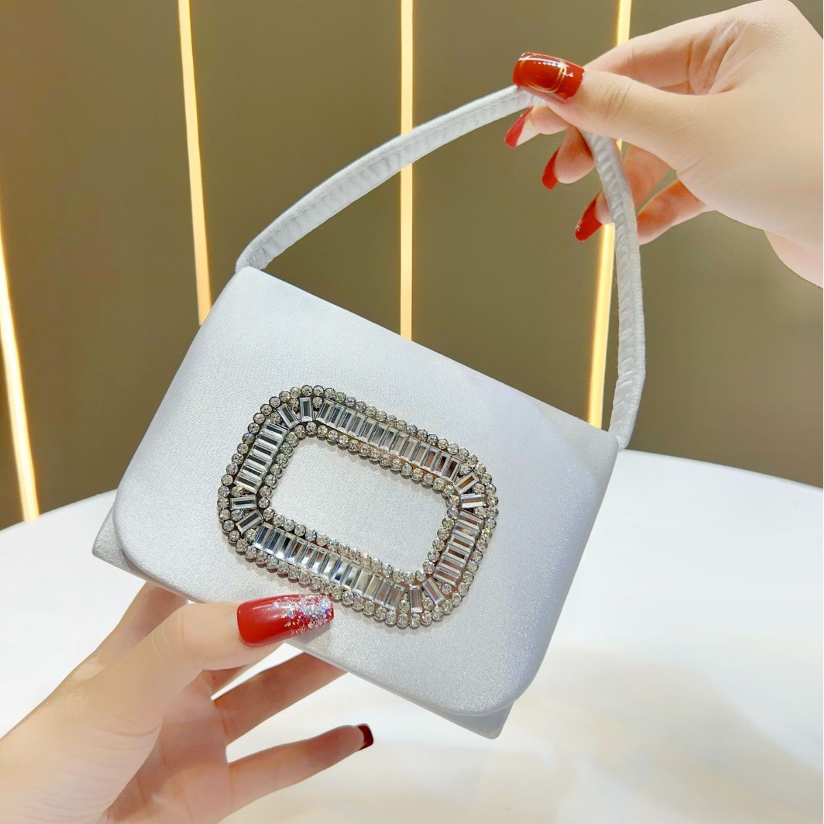 Luxury Mini Square Handbag Wom - đánh giá và giá Tassel Fringe Trim