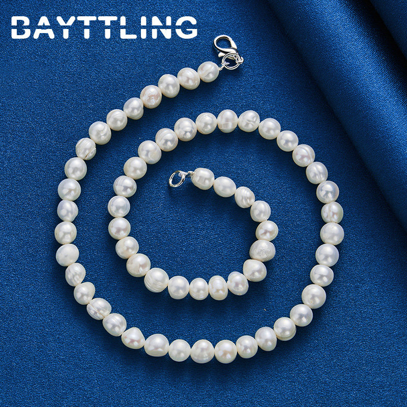 925 Sterling Silver Elegant Pe - đánh giá và giá Pearl Trim Chain