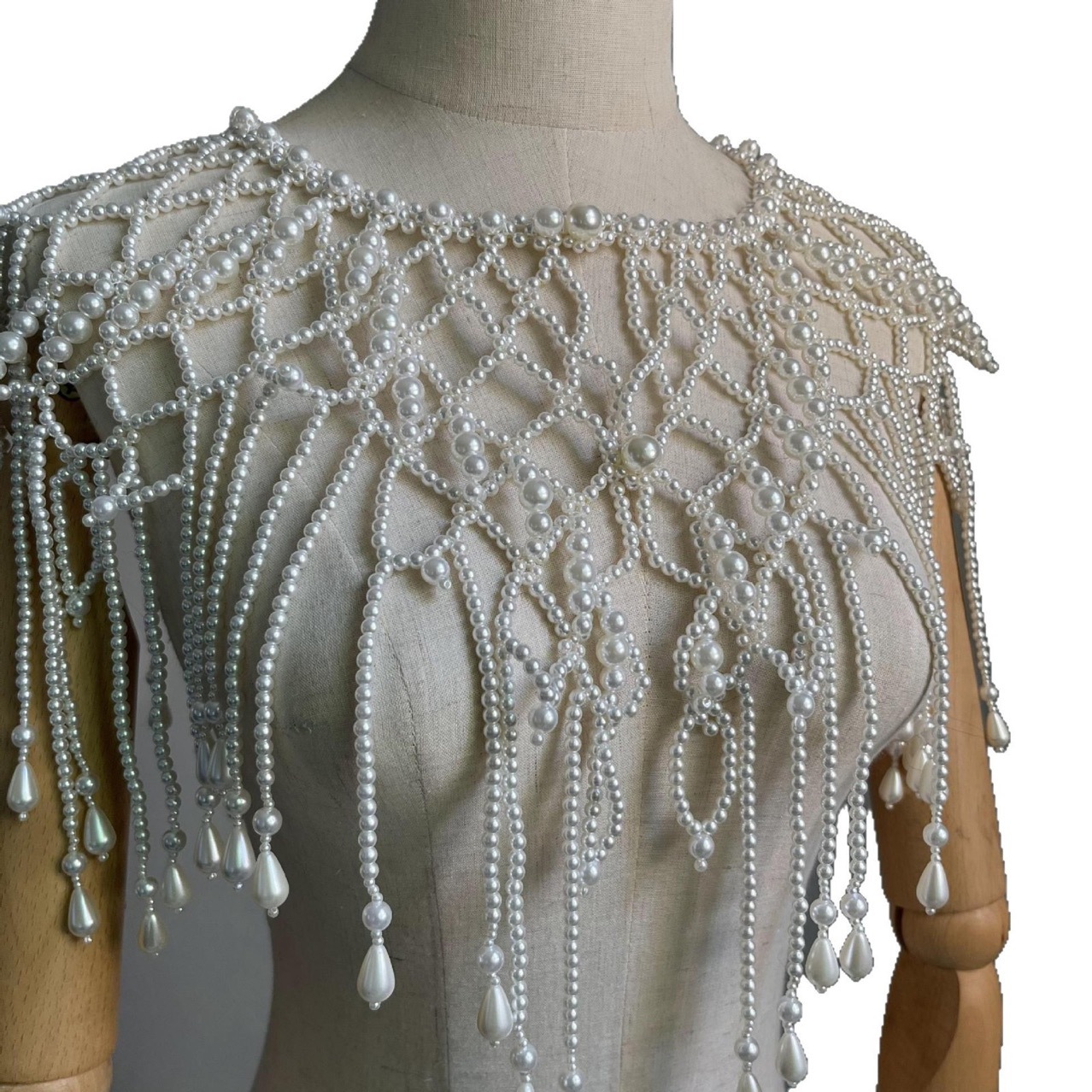Handmade Pearl Layered Body Ch - đánh giá và giá Pearl Trim Chain