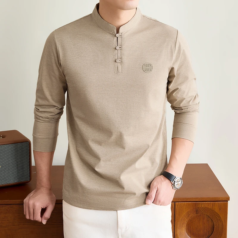 Mens Mandarin Collar Long Slee - đánh giá và giá Embellish Knit