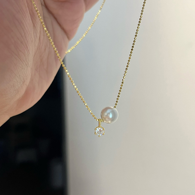New 925 Sterling Silver Pearl  - đánh giá và giá Pearl Trim Chain