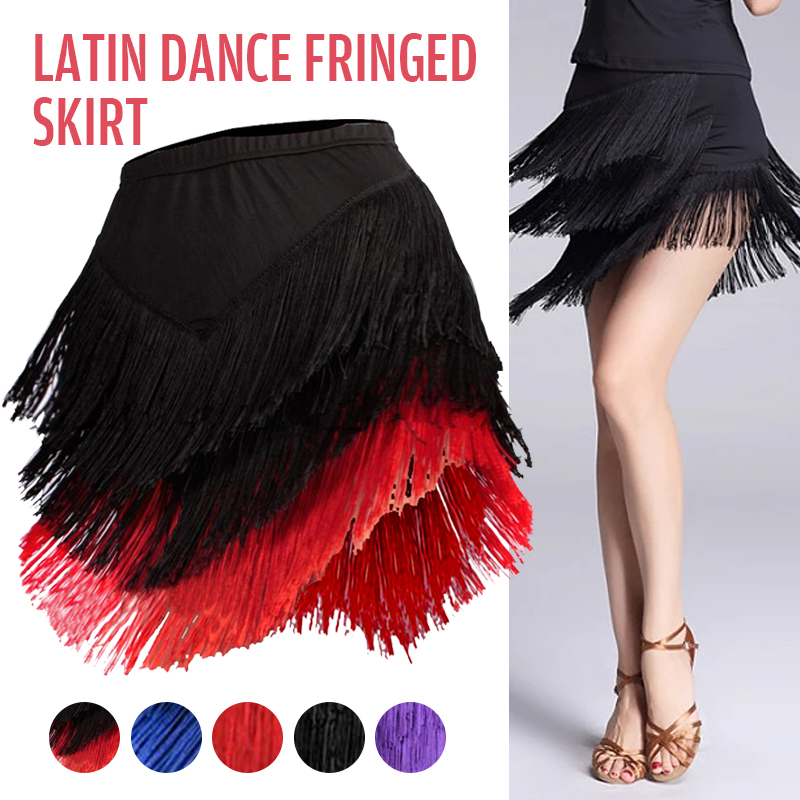 New Fashion Latin Dance Skirt  - đánh giá và giá Tassel Fringe Trim