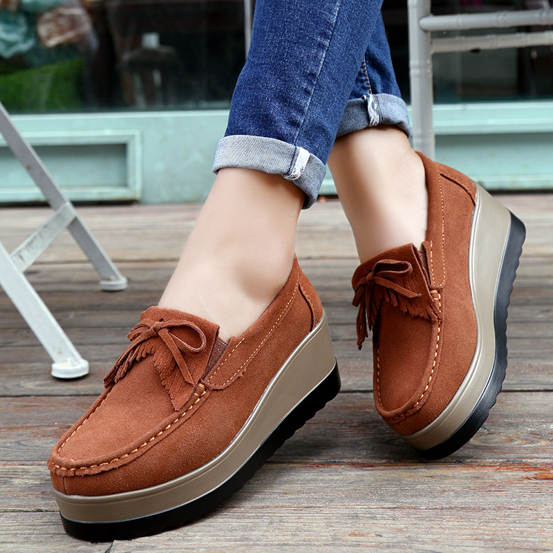 Fashon Green Suede Shoes of Wo - đánh giá và giá Tassel Fringe Trim