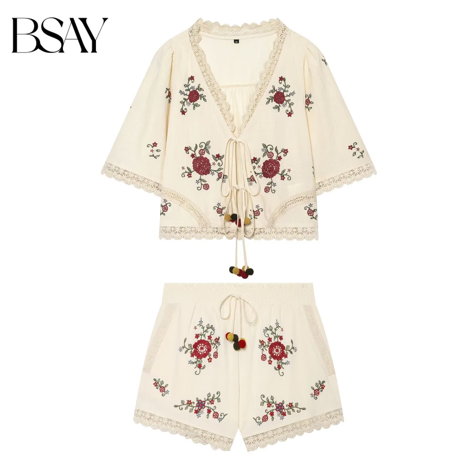 BSAY 2026 Style Women 2 Piece  - đánh giá và giá Elastic Lace Trim
