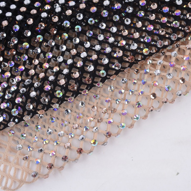 50x120cm Sewing Rhinestones Me - đánh giá và giá Crystal Mesh Fabric
