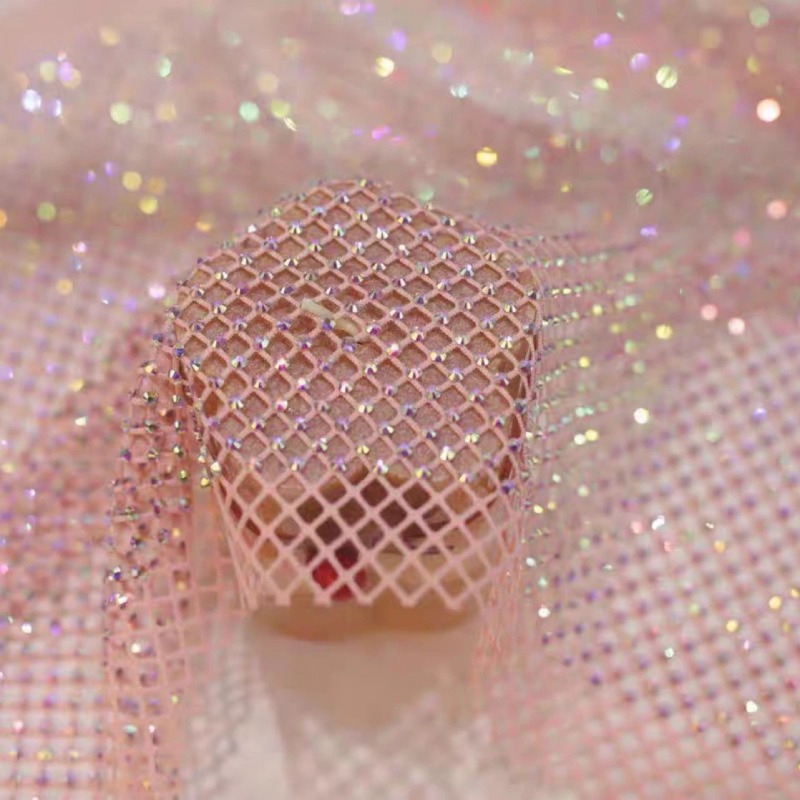 Mistlace Stretch Rhinestone Fi - đánh giá và giá Crystal Mesh Fabric