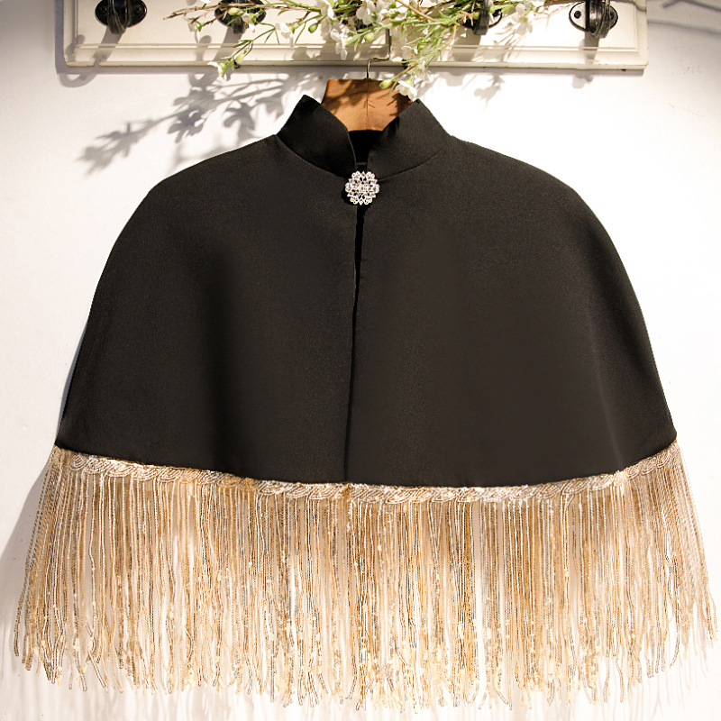 Áo Len Nam Mùa Hè Đen Tương Ph - đánh giá và giá Tassel Fringe Trim