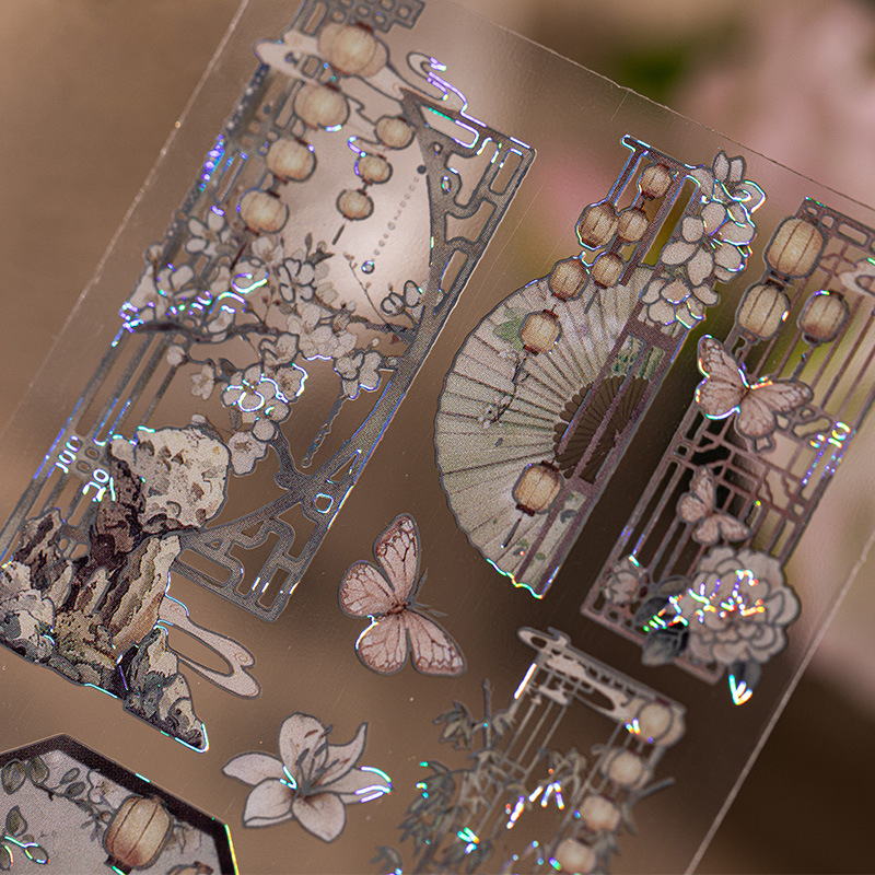 3pcs Chinese style Bronzing fl - đánh giá và giá Embellishments For Scrapbooking