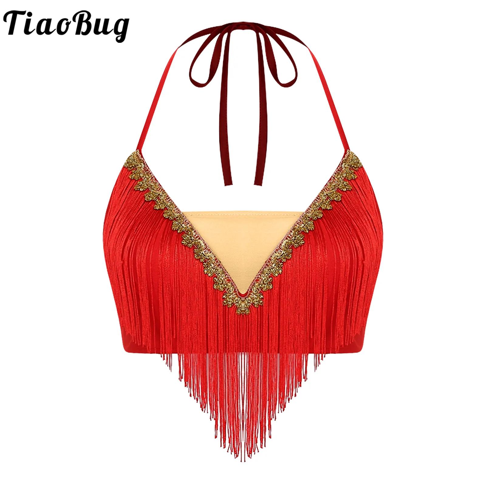 Women Lace-up Tassel Belly Dan - đánh giá và giá Tassel Fringe Trim