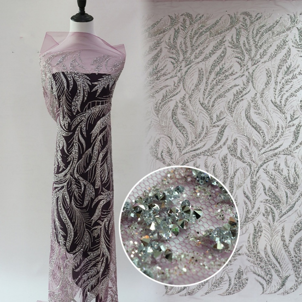 10 Hot Stamping Powder Pattern - đánh giá và giá Crystal Mesh Fabric